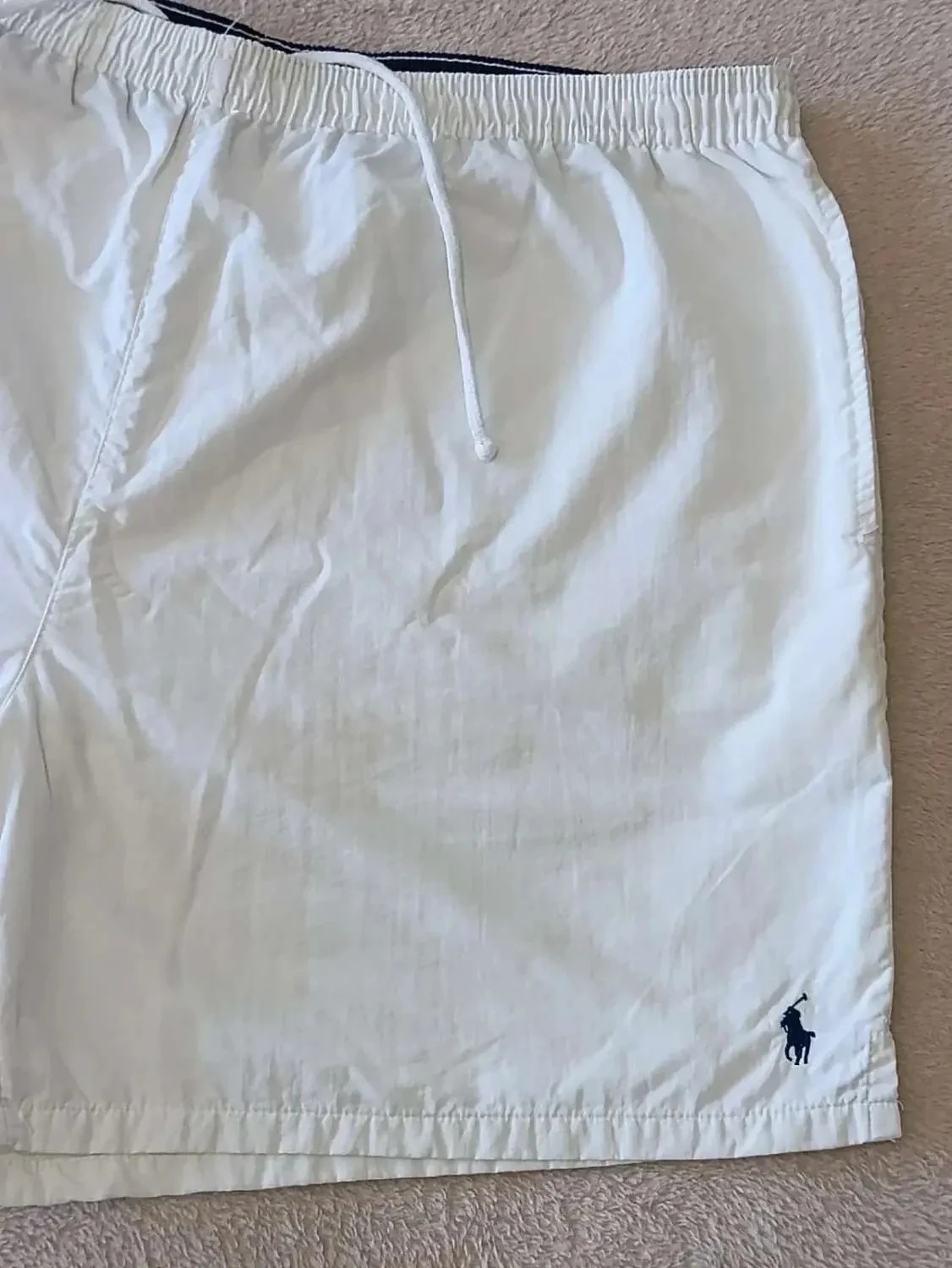 Short de baño Polo Ralph Lauren Vintage blanco Logo bordada Talla XL – photo 4